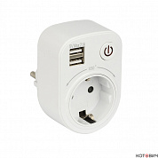 Розеточный блок SB-01 (розетка 2P+E 16А, 2 USB разъема 5V 2,1A) EKF PROxima