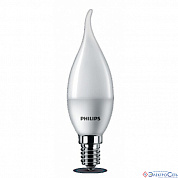 Лампа  E14  LED  Свеча на ветру    6,5W  4000K  BA35  FR  620Lm  220V  Philips ESS Candle