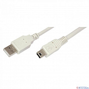 Кабель USB (шт. USB B - шт. USB A) 1.8 метра, серый REXANT