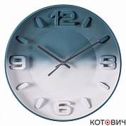 Часы настенные 3303-001 корпус синий+белый Классика d33,5см