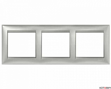Рамка 3п алюминий Valena Allure Legrand 754393