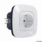 Розетка 1п умная с/з защитными шторками белый Valena Allure Netatmo 752594