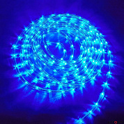 Дюралайт синий на свет-х d10 24LED на 1м, 8 режимов UNIEL (8м Готовое решение)