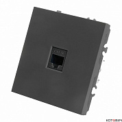 Розетка механизм 1п информационная черный уголь RST00-5117-05 Эмили soft touc