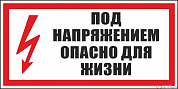 Плакат П02-5 "Под напряжением.Опасно для!" 300х150