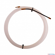 Протяжка нейлоновая кабельная d-3,0мм L= 5м, белая, латунный наконечник, заглушка REXANT