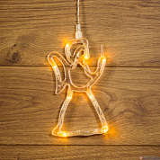 Фигура светодиодная "Ангелок" на присоске с подвесом, цвет ТЕПЛЫЙ БЕЛЫЙ, 501-015						