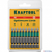 Бита PH 2x 50 мм Optimum Line Биты, тип хвостовика E 1/4", KRAFTOOL