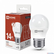 Лампа  E27  LED  Шар   14W  4000К  G45  FR 1330Lm  230V  LED-ШАР-VC IN HOME