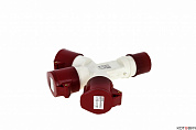 Розетка трехлучевая 380В  16А 3Р+РЕ IP44 1013-214 EKF PROxima