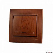 Выключатель 1кл сосна с подсветкой MIRA 