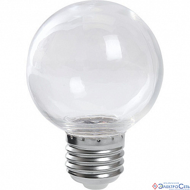 Лампа  для белт-лайт  E27  LED   3W  2700K  230V  G60 LB-371 прозрачная Feron