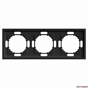 Рамка 3п черный уголь PFR00-5003-05 soft touch Эмили
