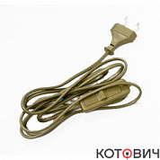 Сетевой шнур с выкл, 1.9м зол, KF-HK-1 Feron