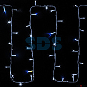 Гирлянда LED,  нить, IP67, белый, 20м, эф. мерц. Flashihg, белый.пр, 200LED каучук NEON-NIGHT