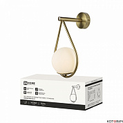 Бра настенное 1*G9 50W AURORA DROP-G9-LT 1хG9 матовый плафон, латунный корпус IN HOME