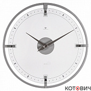 Часы настенные 4008-002 металл прозрачные открытая стрелка серебро Классика d40 см