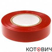 Изолента ПВХ, красная  19мм* 18,3м, толщина 0,13мм IZ 1918R Terminator (10)