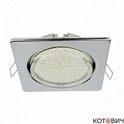 Светильник точечный GX53 хром квадрат H4 Square 107х41  Ecola 