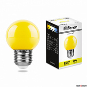 Лампа  для белт-лайт  E27  LED   1W  желтый  230V  LB-37  Feron