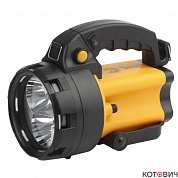 Фонарь прожекторный LED  3*1W РА-604 сигнал св ЗУ 220V+12V аккумуляторный литий 3Ач ЭРА