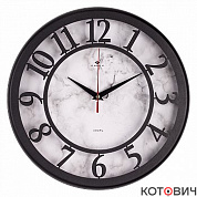 Часы настенные 3132-005 металл чёрный+белый d30.5 см Миллениум Рубин