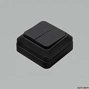 Выключатель 2кл о/у черный 7023B BOLLETO IN HOME
