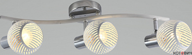 Спот  3*E14 40W AU21604/3 WH+CR  белый+хром