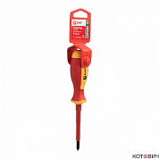 Отвертка диэлектрическая РН 1 х 80 мм , CrV, до 1000 В, Professional VDE EKF