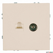 Розетка механизм 1п TV + информационная кашемир RST00-5106-08 Эмили soft touch