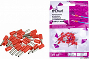 Наконечник штыревой НШвИ  1,0-8 красный 25шт Е1008 duwi (1)
