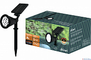 Светильник садов на солнеч батар 1,5Вт 6500К RGB 5 реж осв с датч осв чер 25032 6 IP65 duwi