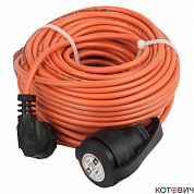Удлинитель силовой  1гн, 30м, с/з, оранжевый ПВС 3x0.75   UPx-1e-3x0.75-30m-IP44 ЭРА