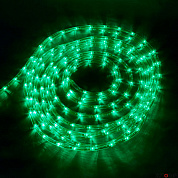 Дюралайт зеленый на свет-х d10 24LED на 1м, 8 режимов UNIEL (15м Готовое решение)
