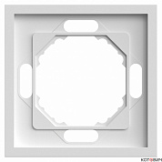 Рамка 1п белый фарфор PFR00-5001-01 soft touch Эмили