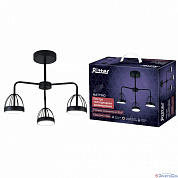 Люстра потолочная LED  48W 2700-4200-6400К димм с ДУ 3 реж чер SCANDIA 51593 1 Ritter