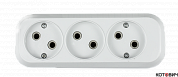 Колодка 3гн, б/з, белый, 10A 3N-SMART 5030 IN HOME
