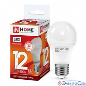 Лампа  E27  LED   12W  6500К  A60  FR  1080Lm  230V  VC  IN HOME