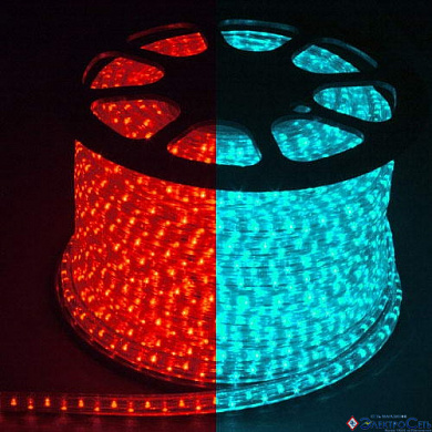 Дюралайт синий+красный на свет-х 18*11мм 3жилы 72LED на 1м Feron (50м)        