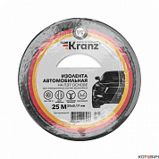 Изолента полиэстер, черная  25мм* 25м, толщина 0,17мм Автомобильная KRANZ (1)