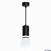 Подвес 1*GU10 40W 59987 6  цилиндр провод 1м 55*100мм алюминий/стекло черный Arton Ritter