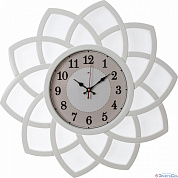 Часы настенные круг с лепестками d=49,5см, корпус белый "Классика" "Рубин"